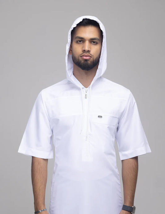 Amaani Drift Kids Short Sleeve Thobe(White)