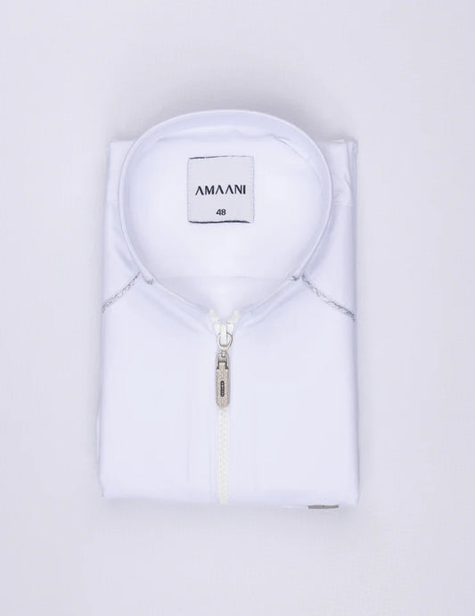 Amaani Edge Kids Thobe(White)