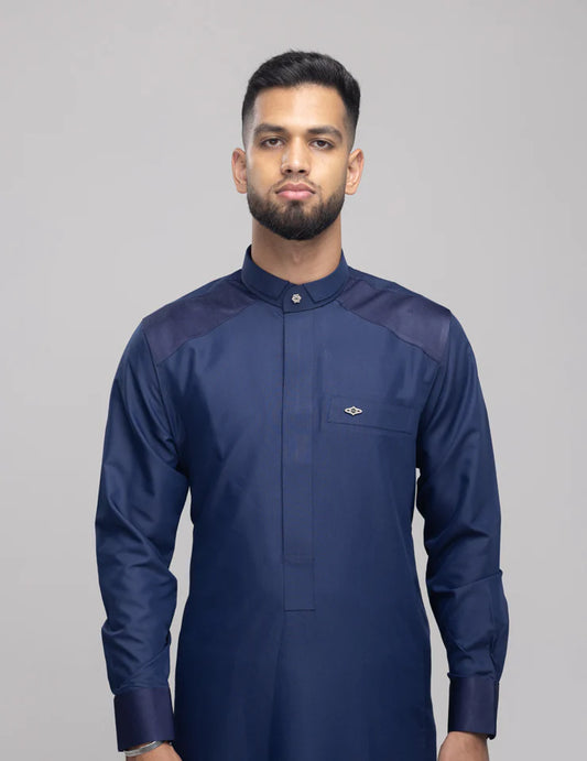 Amaani Stark Kids Thobe(Navy)