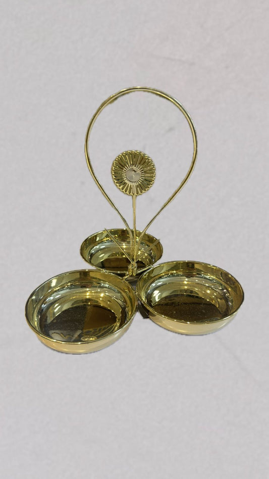 Gold Metal Tray Stand (XKD394)
