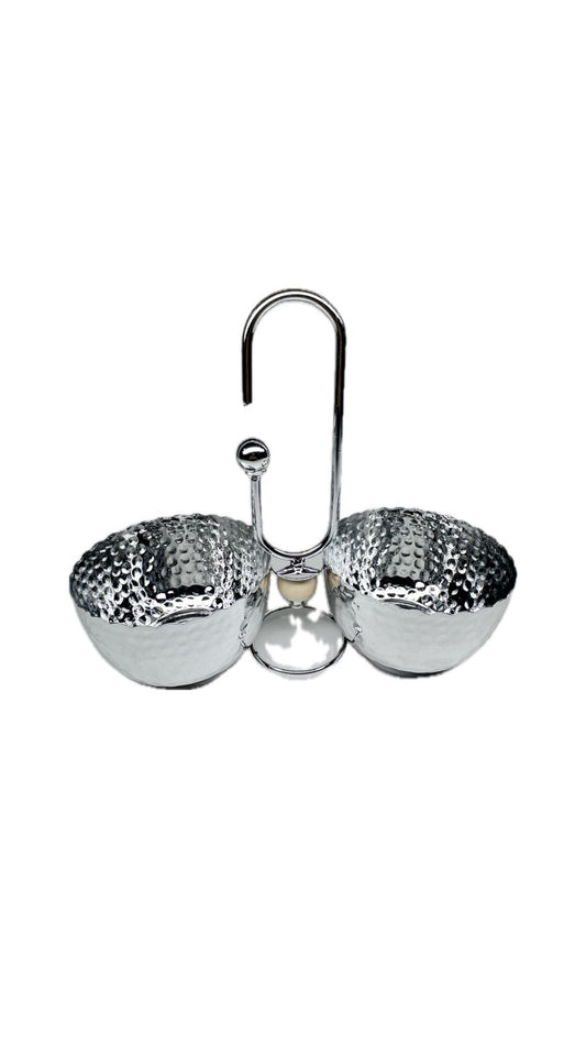 Silver Metal Candy Bowl (XKD418)