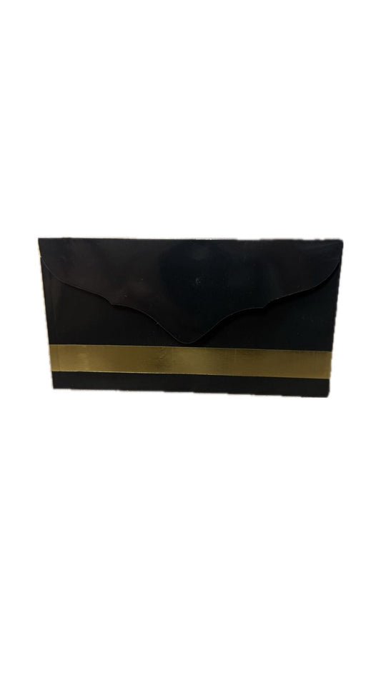 EID MUBARAK ENVELOPES BLACK AND GOLD 10 PCK