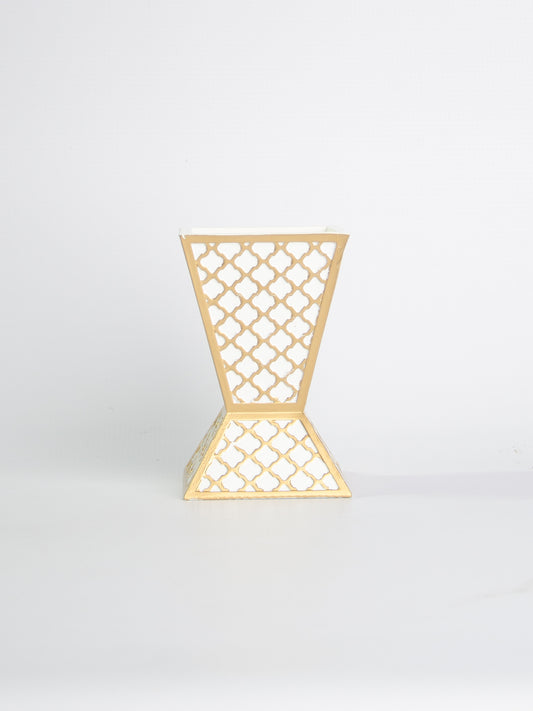 Bakhoor Burner Fancy White & Gold OB9470