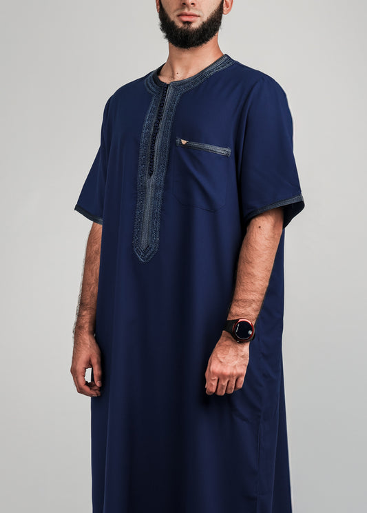 Imaarah Moroccan Thobe Navy