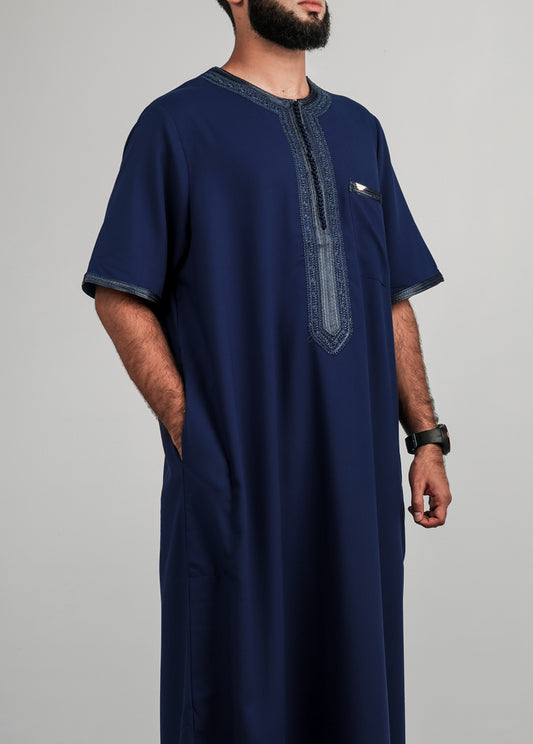 Imaarah Moroccan Thobe Navy