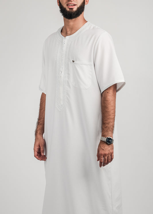 Imaarah Moroccan Thobe White
