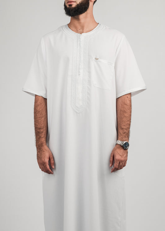 Imaarah Moroccan Thobe White