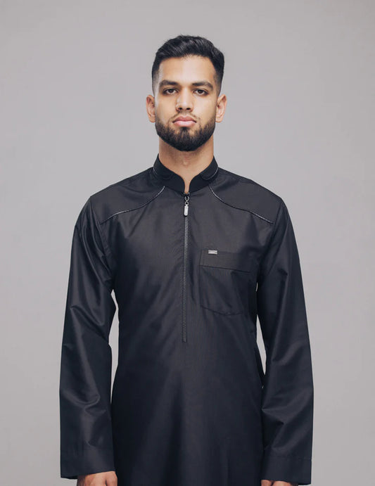 Amaani Edge Thobe(Black)