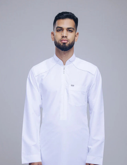 Amaani Edge Thobe(White)