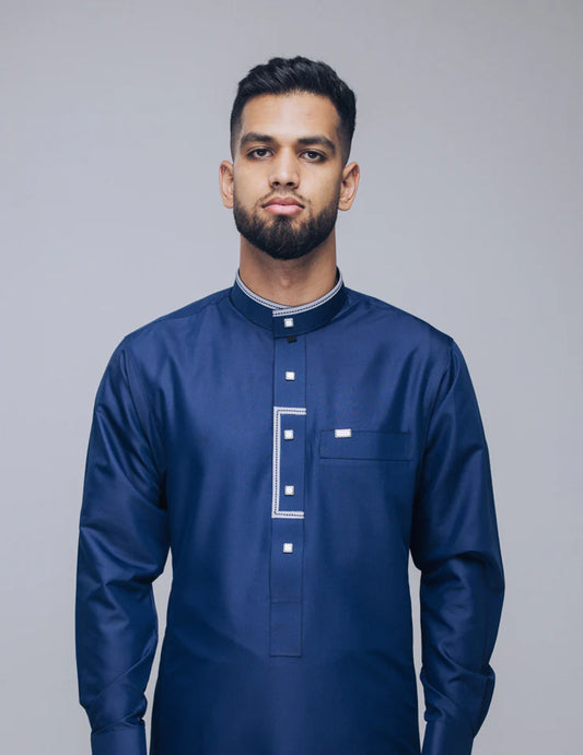 Amaani Elegance Thobe(Navy)