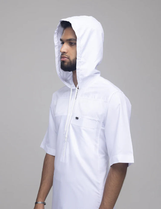 Amaani Drift Thobe (Short Sleeve)(White)