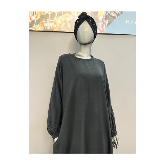 Ladies Plain Black Abaya With Pocket