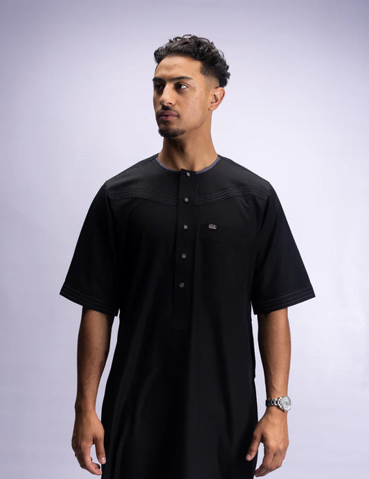 Amaani Silhouette Thobe SS(Black)