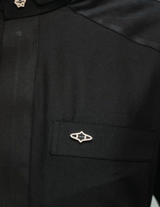 Amaani Stark Kids Thobe(Black)