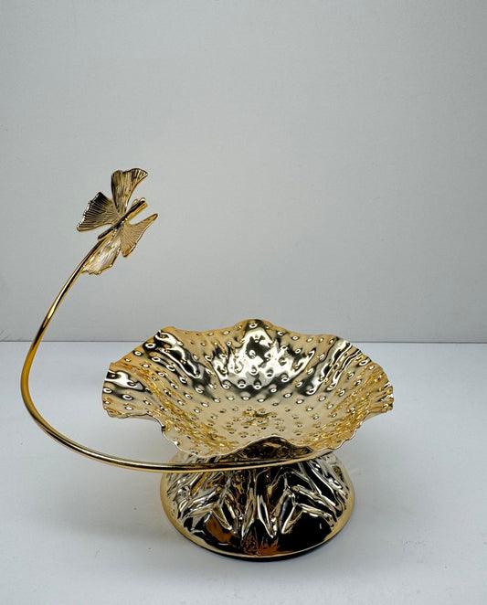 Gold Metal Candy Holder (XKD455)