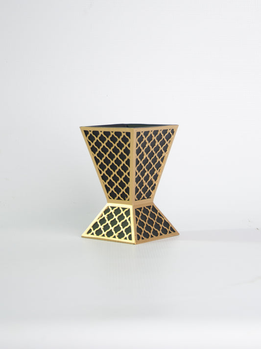 Bakhoor Burner Fancy Black & Gold OB9470